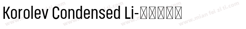 Korolev Condensed Li字体转换
